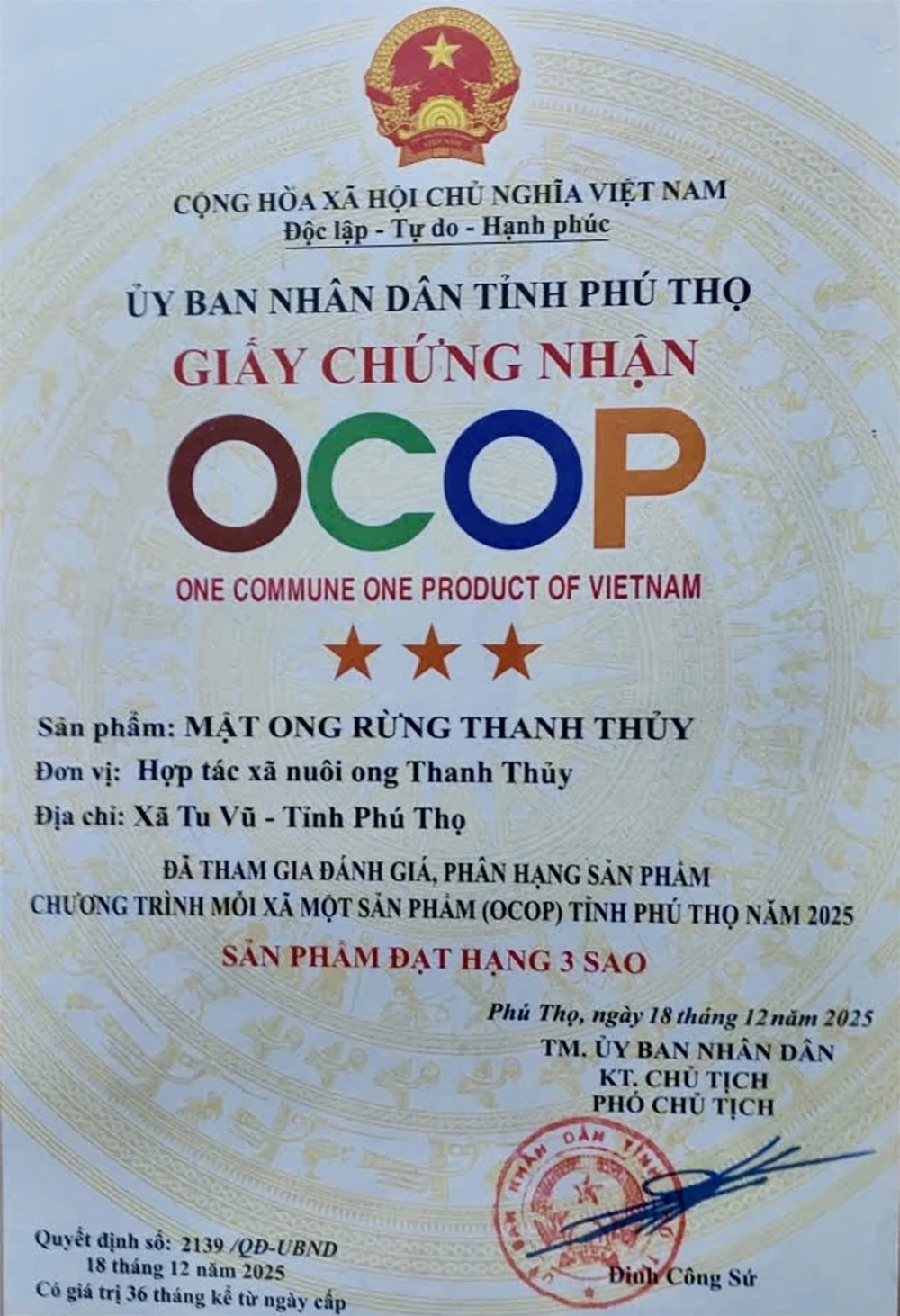 Ngọt thơm mật ong rừng Thanh Thủy