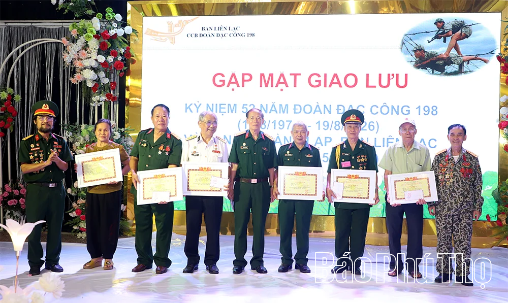 Gặp mặt truyền thống cựu chiến binh Đoàn Đặc công 198 các tỉnh phía Bắc