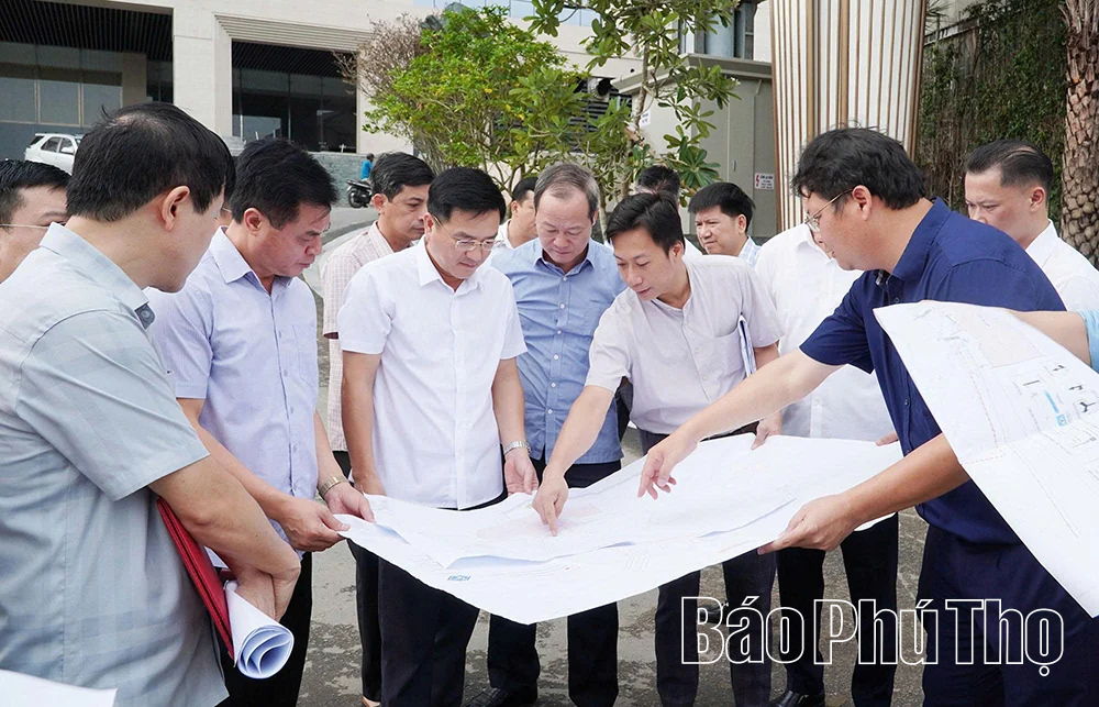 Phó Chủ tịch UBND tỉnh Vũ Việt Văn kiểm tra vị trí đề xuất mở rộng đường Tiên Dung