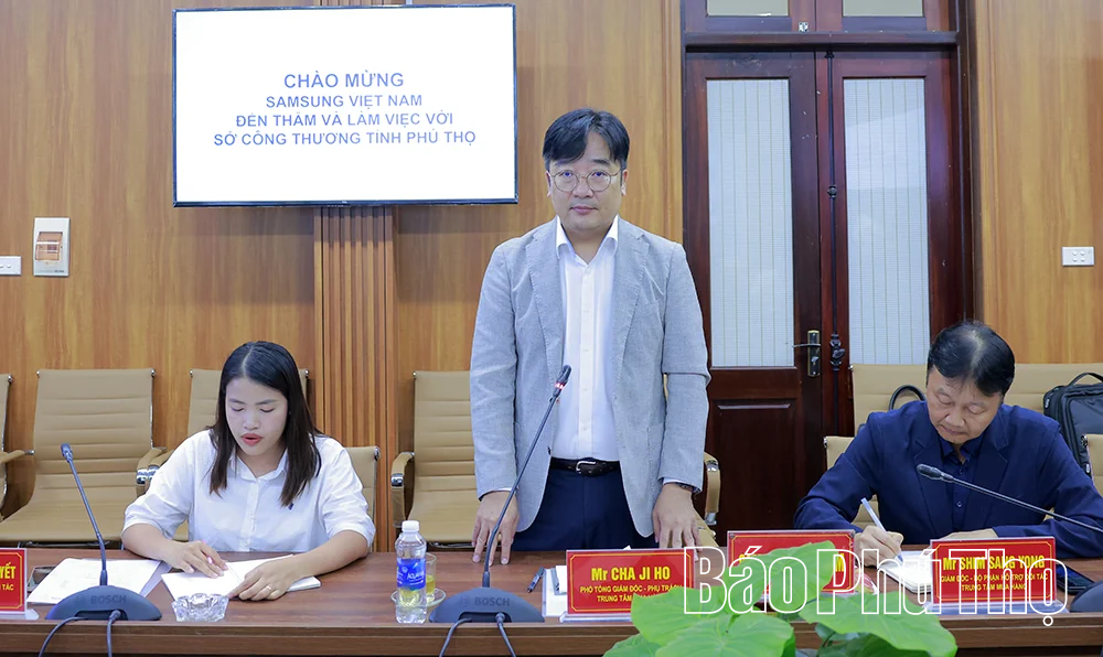 Sở Công Thương làm việc với đại diện Samsung Việt Nam