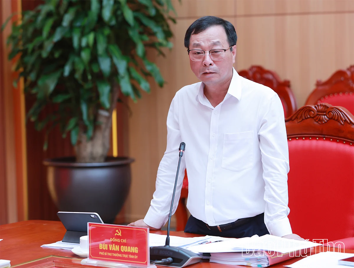 Ban Thường vụ Tỉnh ủy cho ý kiến vào một số nội dung quan trọng