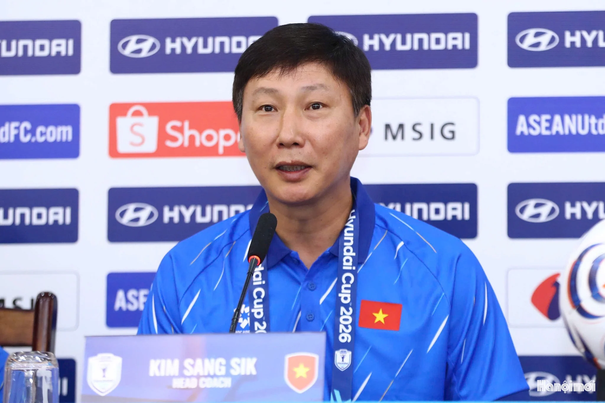 Huấn luyện viên Kim Sang-sik nói gì trước trận chung kết lượt về ASEAN Cup 2026?