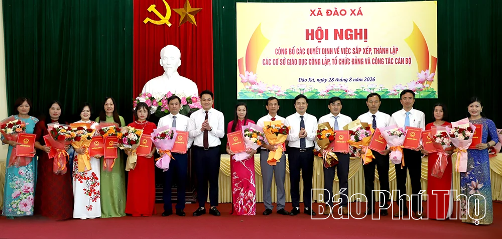 Xã Đào Xá: Sắp &nbsp;xếp, tổ chức lại 14 trường học công lập thành 3 trường