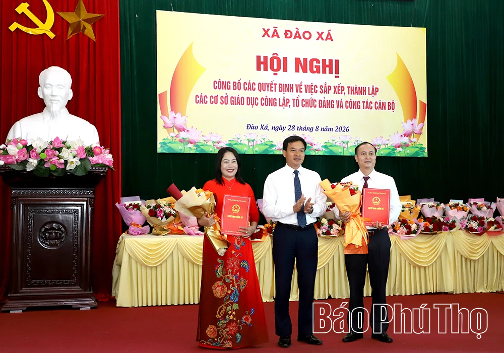 Xã Đào Xá: Sắp &nbsp;xếp, tổ chức lại 14 trường học công lập thành 3 trường