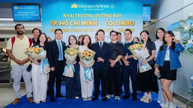 Vietnam Airlines chính thức khai trương đường bay Thành phố Hồ Chí Minh - Colombo