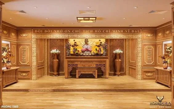 Phòng thờ Hoàng Gia - kiến tạo không gian thờ tự trang nghiêm và tinh tế