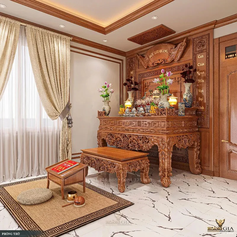 Phòng thờ Hoàng Gia - kiến tạo không gian thờ tự trang nghiêm và tinh tế