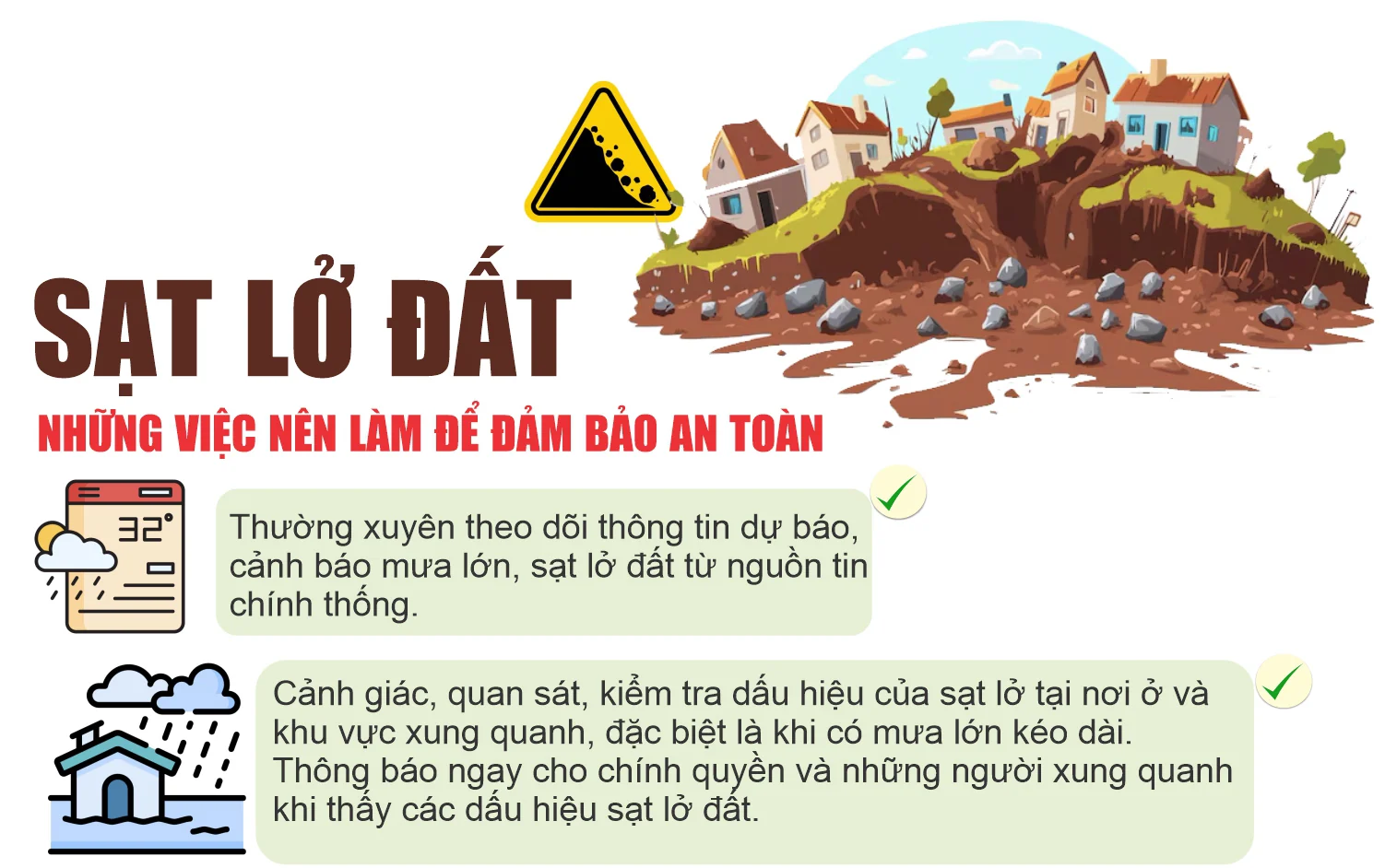 Sạt lở đất - Những chú ý cần biết để đảm bảo an toàn