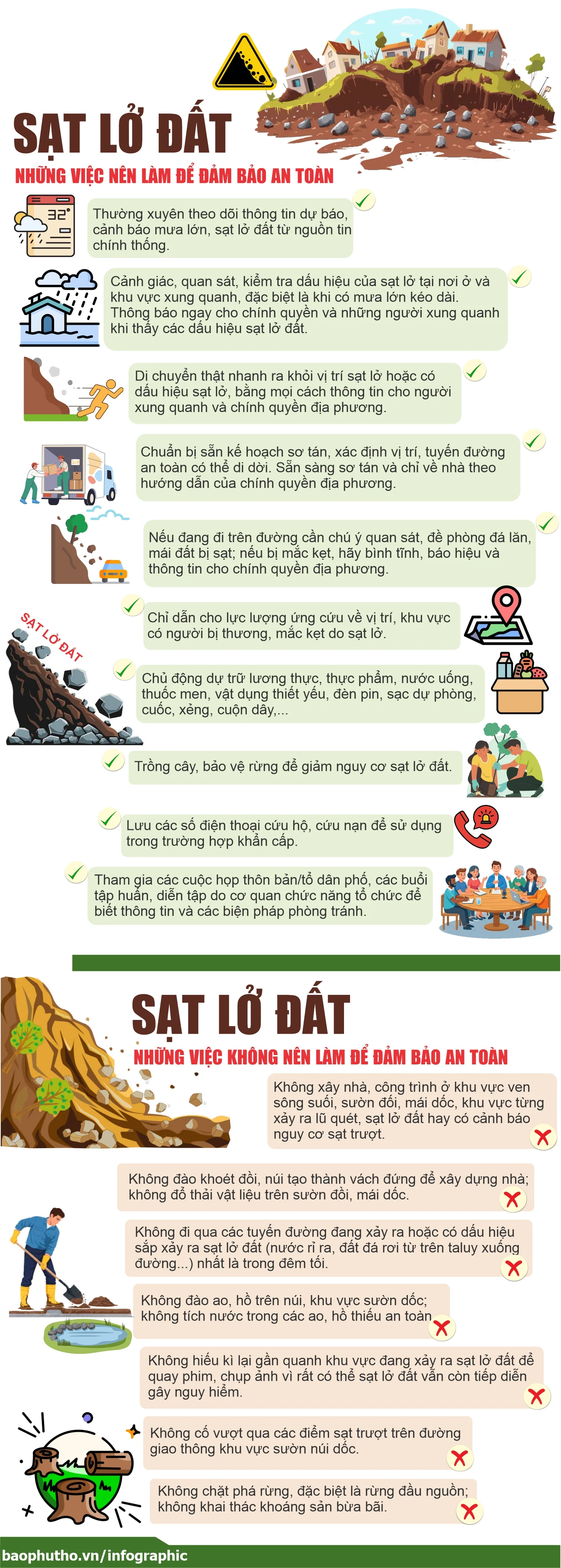 Sạt lở đất - Những chú ý cần biết để đảm bảo an toàn