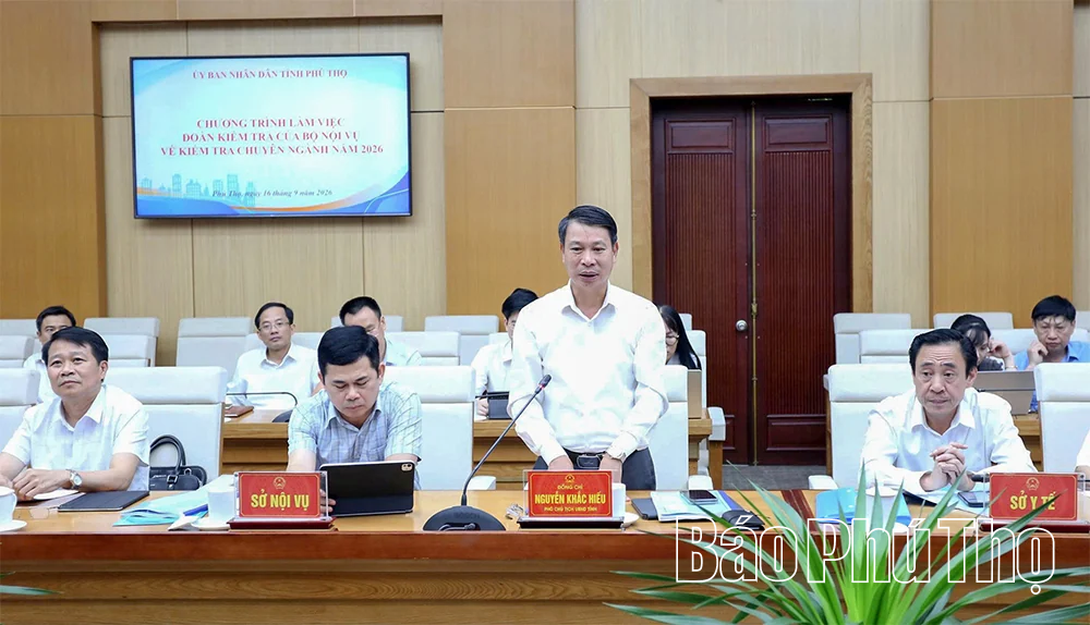 Bộ Nội vụ kiểm tra chuyên ngành năm 2026 tại Phú Thọ