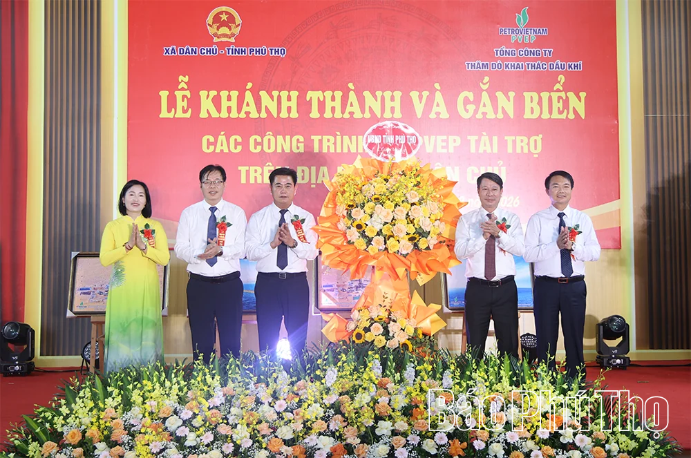 Khánh thành 4 công trình do PVEP tài trợ tại xã Dân Chủ