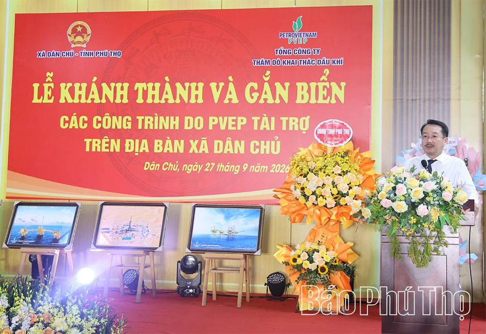 Khánh thành 4 công trình do PVEP tài trợ tại xã Dân Chủ