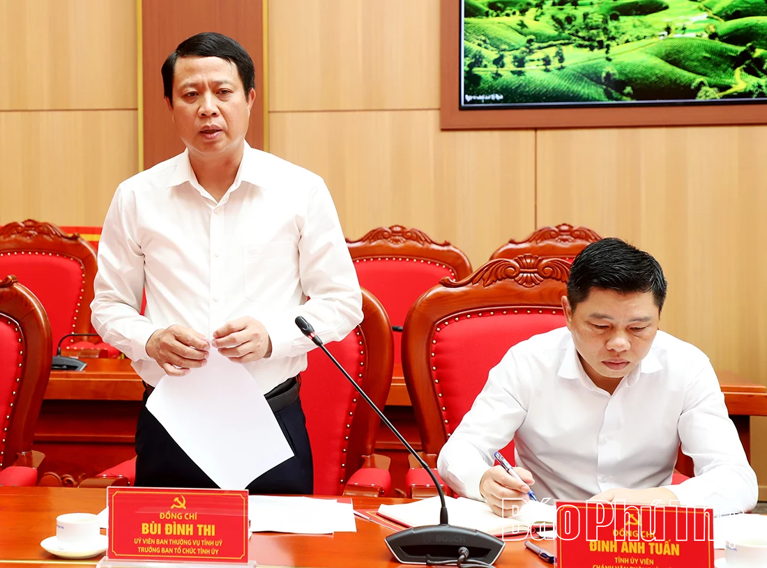 Giao ban các cơ quan chuyên trách tham mưu, giúp việc Tỉnh ủy