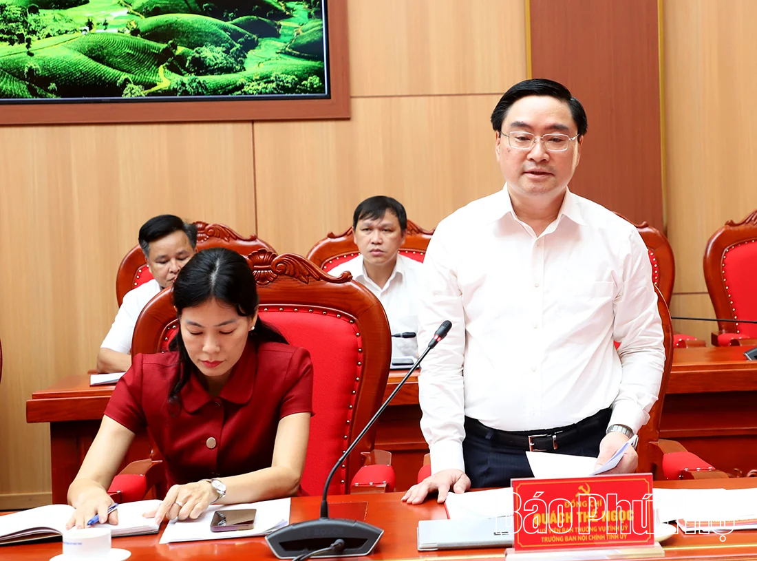 Giao ban các cơ quan chuyên trách tham mưu, giúp việc Tỉnh ủy