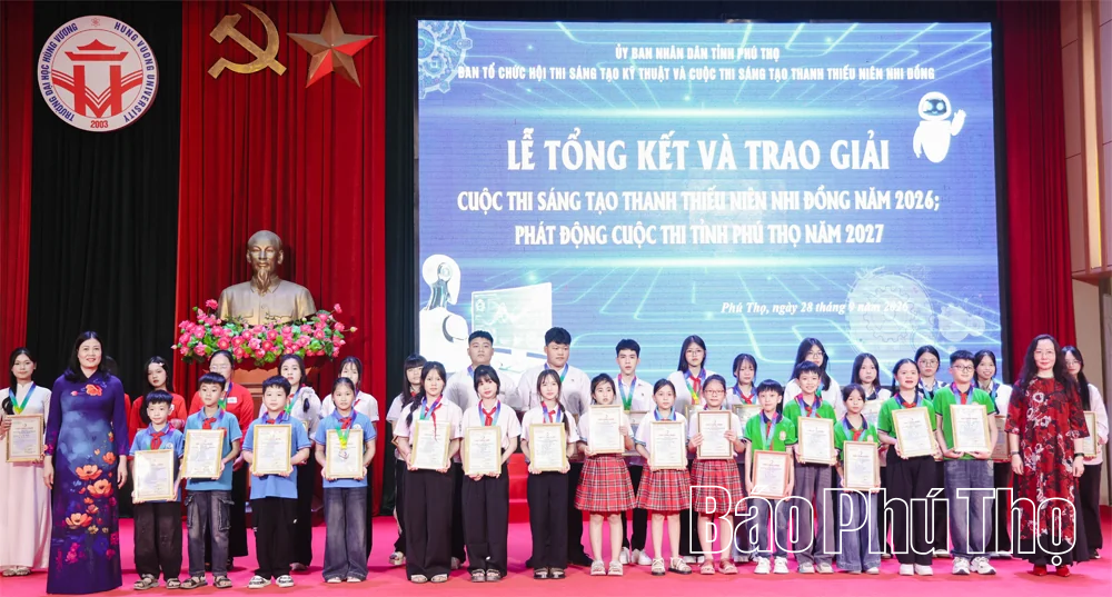 93 dự án đoạt giải Cuộc thi Sáng tạo thanh thiếu niên, nhi đồng tỉnh năm 2026