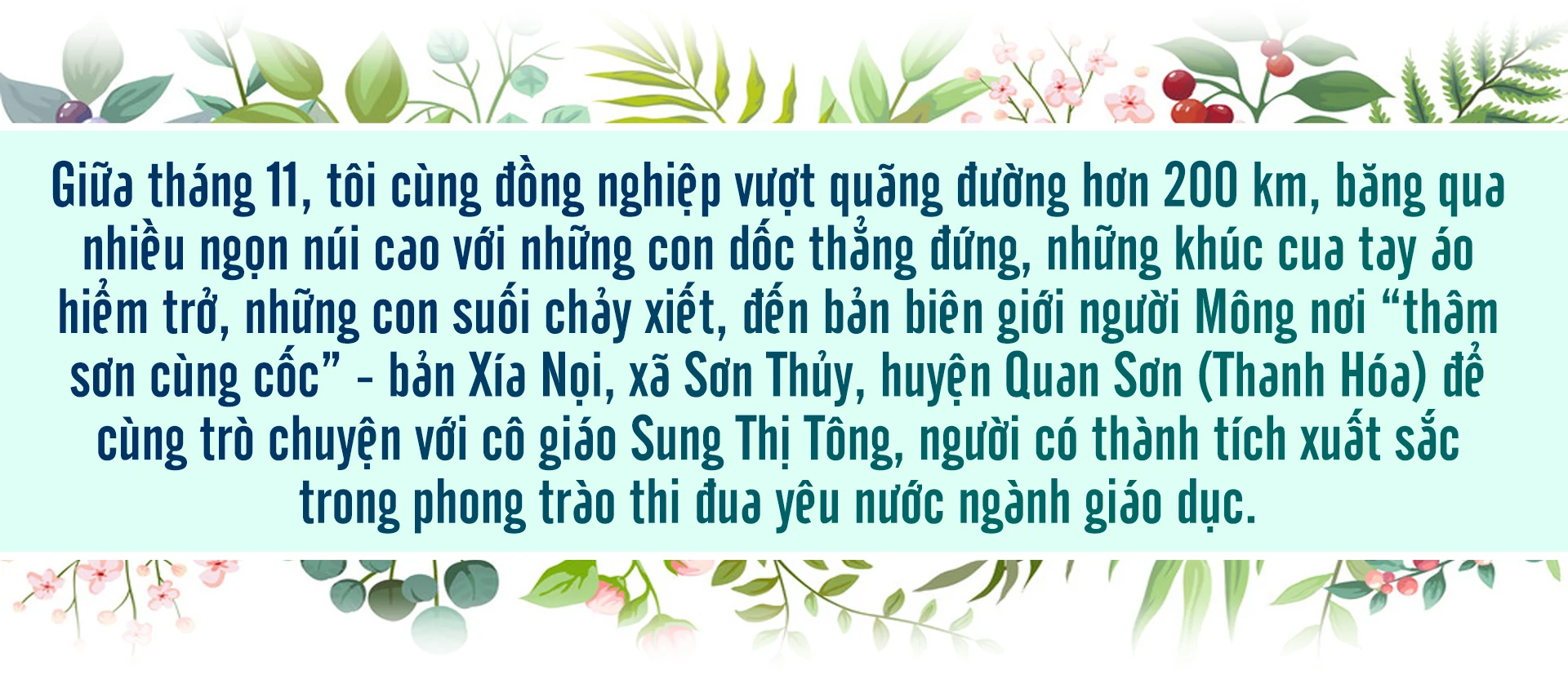 [E-Magazine] - Hành trình gieo chữ của cô giáo người Mông
