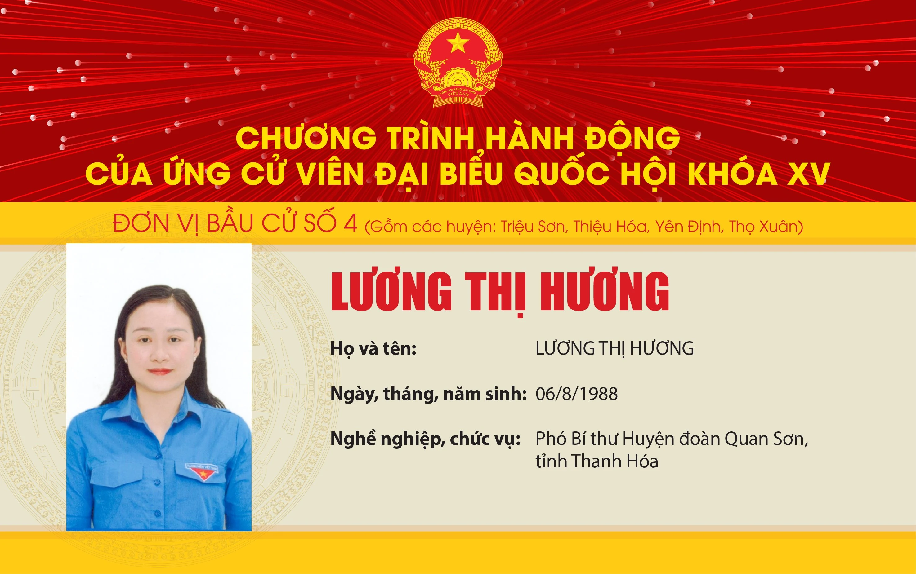 Chương trình hành động của các ứng cử viên Đại biểu Quốc hội khóa XV tại 5 đơn vị bầu cử của tỉnh Thanh Hóa
