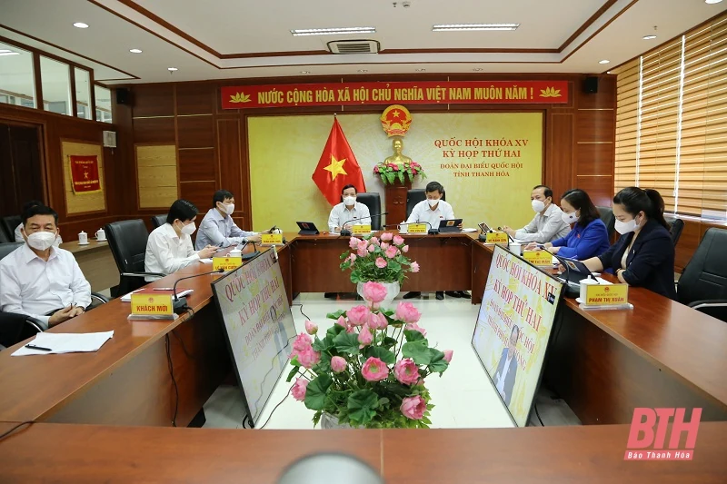 Đoàn ĐBQH tỉnh Thanh Hóa thảo luận dự thảo Nghị quyết về tổ chức phiên tòa trực tuyến