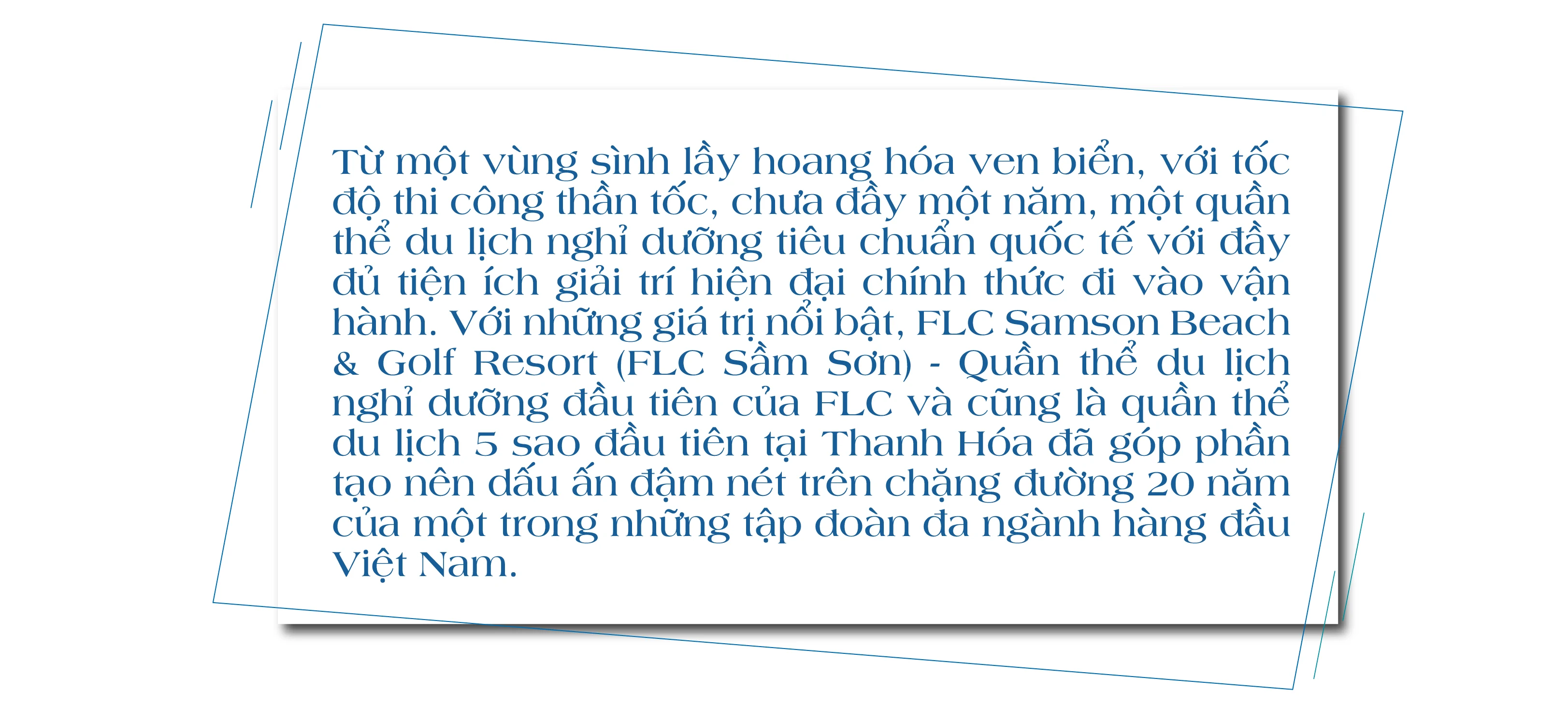 [E-Magazine] - Dấu ấn FLC trên mảnh đất xứ Thanh