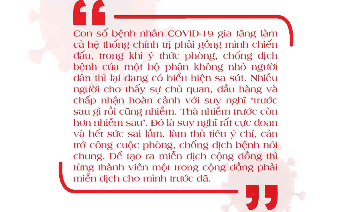 [E-Magazine] - Không chủ quan, đầu hàng, chấp nhận hoàn cảnh