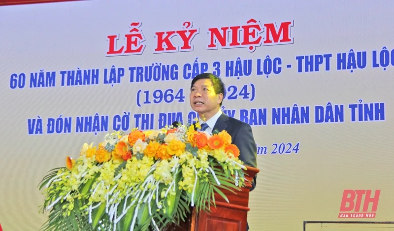 Lễ kỷ niệm 60 năm thành lập Trường cấp 3 Hậu Lộc - THPT Hậu Lộc I và đón nhận Cờ thi đua của UBND tỉnh