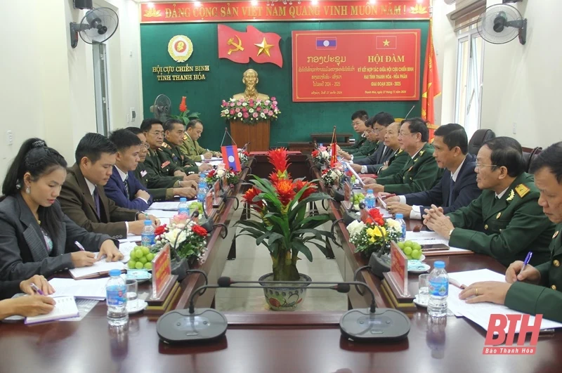 Ký kết hợp tác giữa Hội Cựu chiến binh tỉnh Thanh Hóa và Hiệp hội Cựu chiến binh tỉnh Hủa Phăn