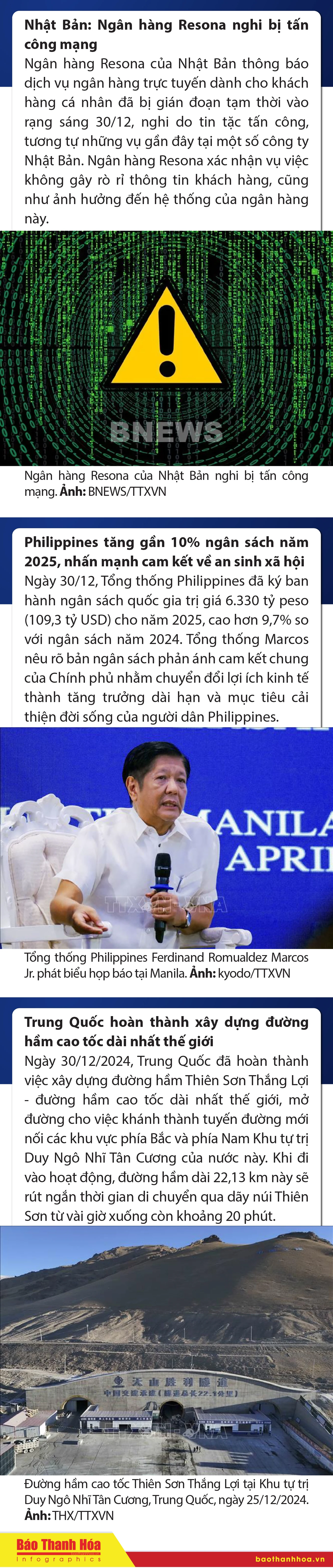 Sự kiện nổi bật trong nước, quốc tế ngày 30/12