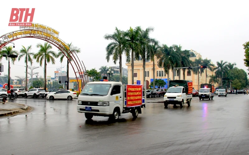 TP Thanh Hóa ra quân tuyên truyền phòng, chống vi phạm pháp luật về pháo, bảo đảm ANTT, ATGT dịp tết 