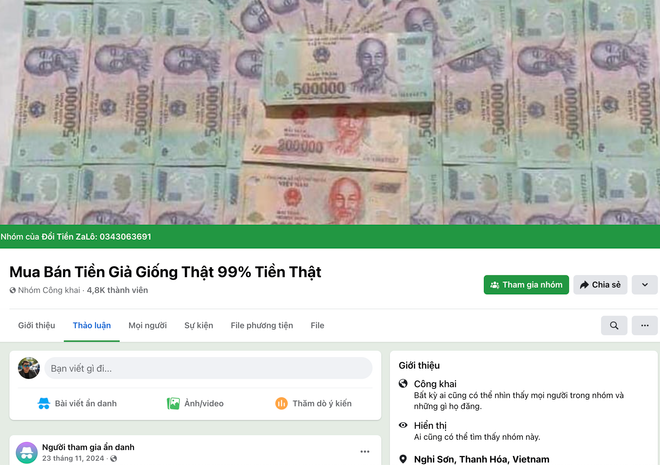 Cảnh giác thủ đoạn lừa đảo mua bán tiền giả qua mạng dịp cận Tết