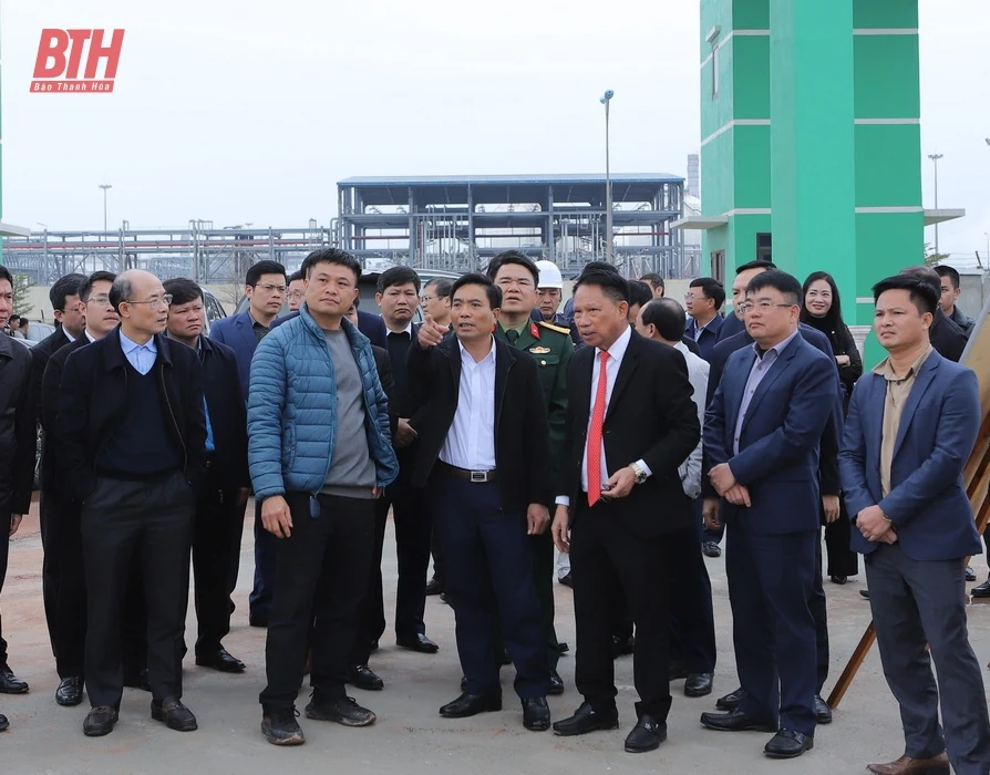 Bí thư Tỉnh ủy Nguyễn Doãn Anh kiểm tra tiến độ một số công trình, dự án trọng điểm tại Khu Kinh tế Nghi Sơn