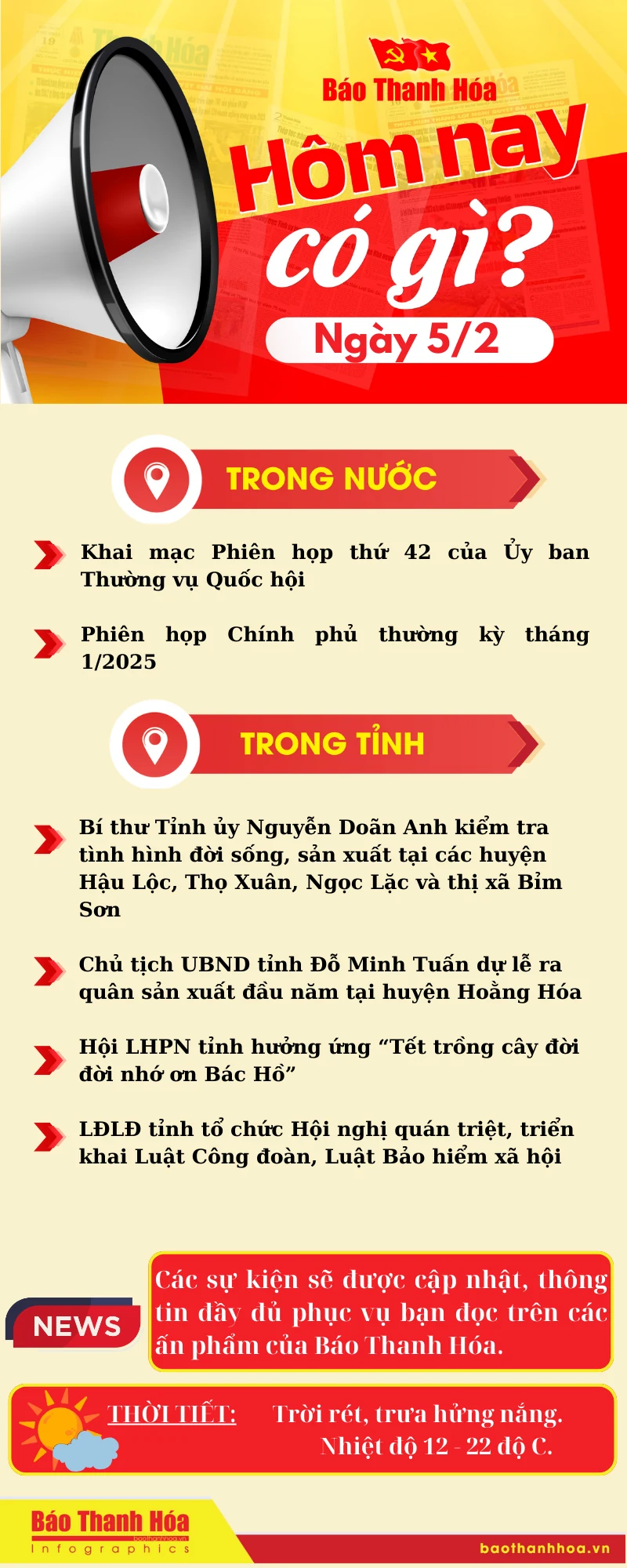 Hôm nay có gì? - Sự kiện nổi bật ngày 5/2/2025