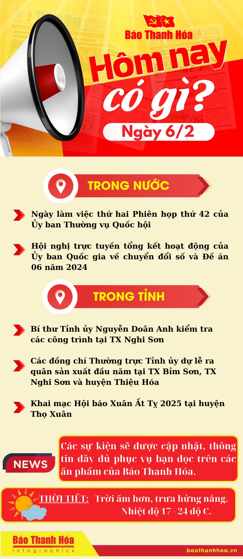 Hôm nay có gì? - Sự kiện nổi bật ngày 6/2/2025