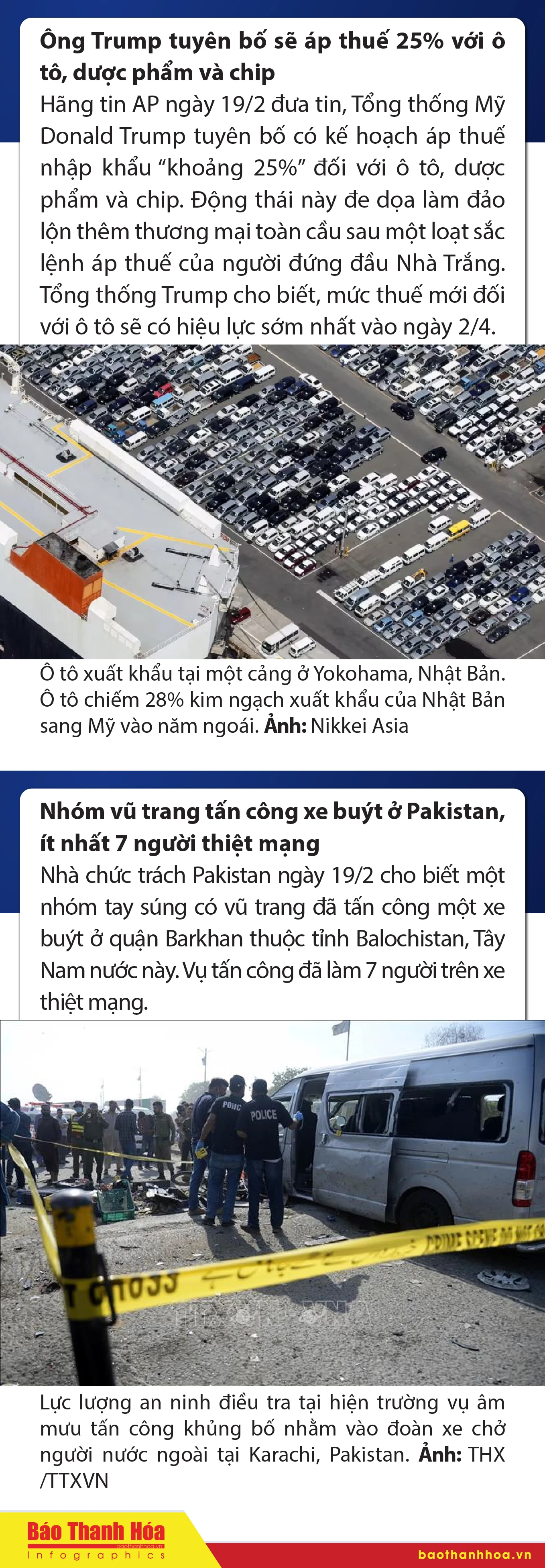 Sự kiện nổi bật trong nước, quốc tế ngày 19/2/2025