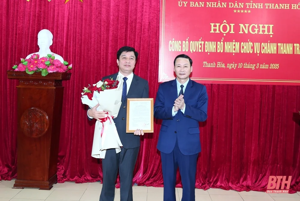 Đồng chí Trịnh Xuân Thuý giữ chức Chánh Thanh tra tỉnh Thanh Hóa