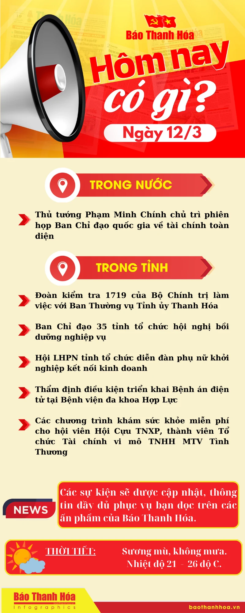 Hôm nay có gì? - Sự kiện nổi bật ngày 12/3/2025