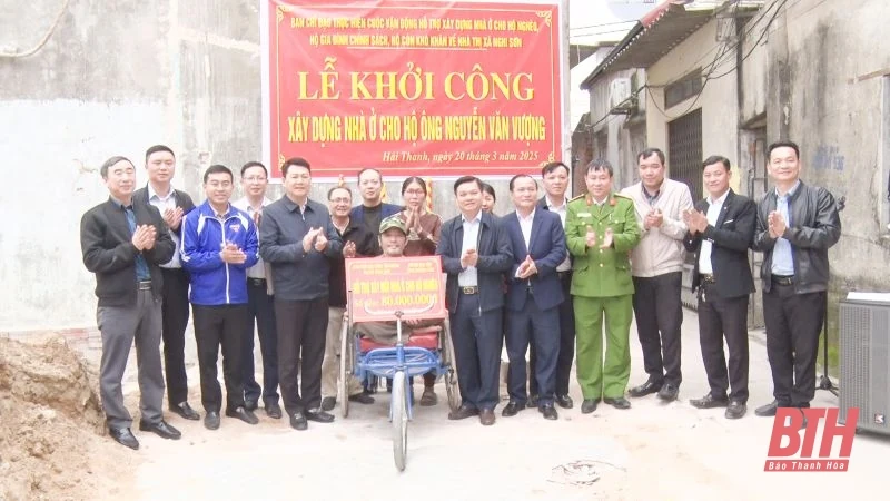 Thị xã Nghi Sơn khởi công xây dựng 3 ngôi nhà theo Chỉ thị số 22-CT/TU