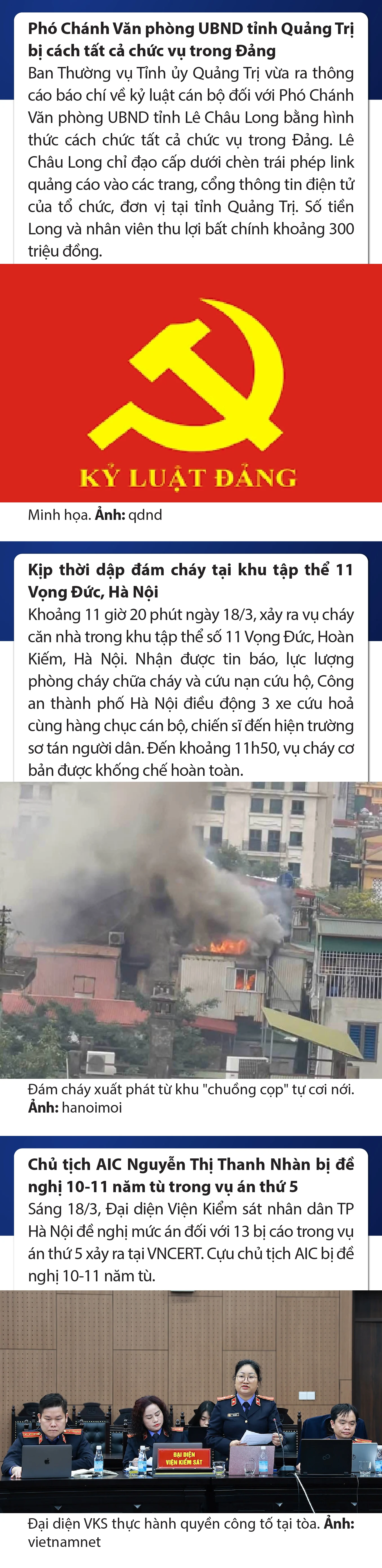 Sự kiện nổi bật trong nước, quốc tế ngày 18/3/2025