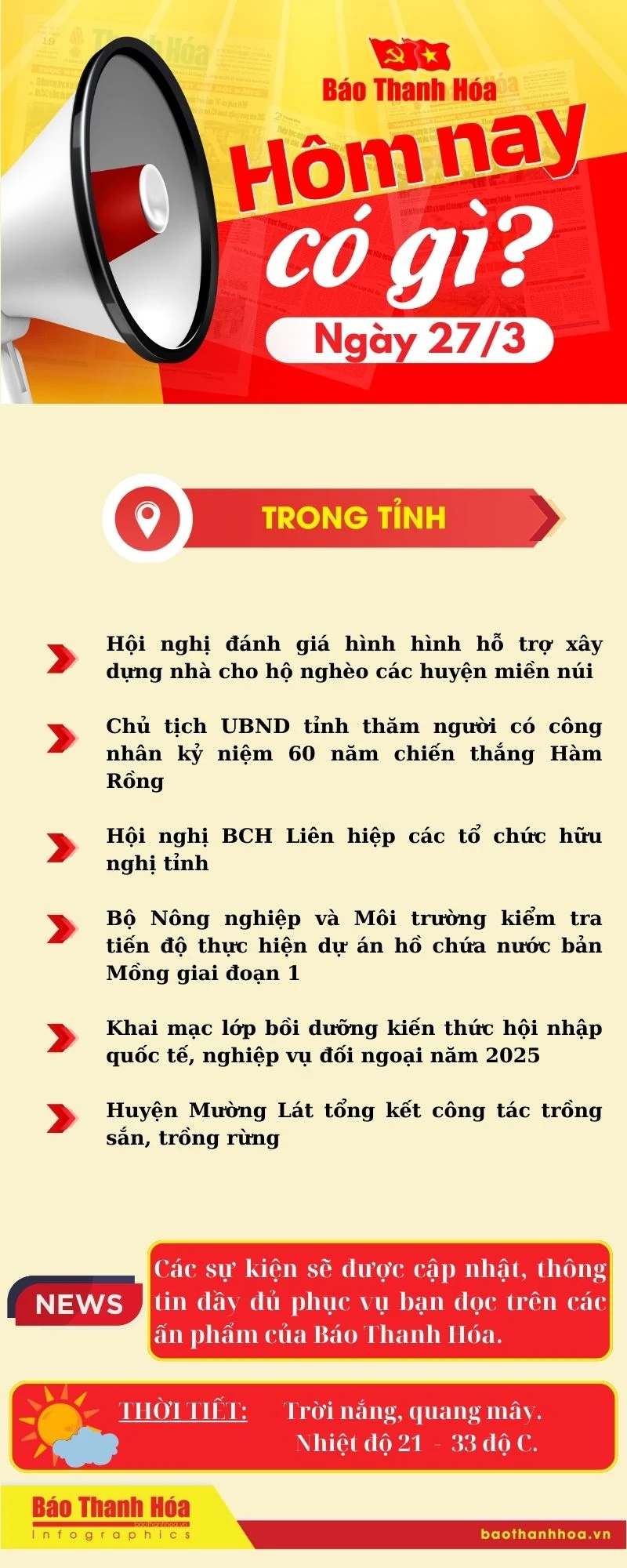 Hôm nay có gì? - Sự kiện nổi bật ngày 27/3/2025