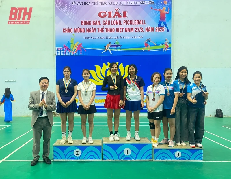 Bế mạc Giải bóng bàn, cầu lông, pickleball nhân Ngày Thể thao Việt Nam