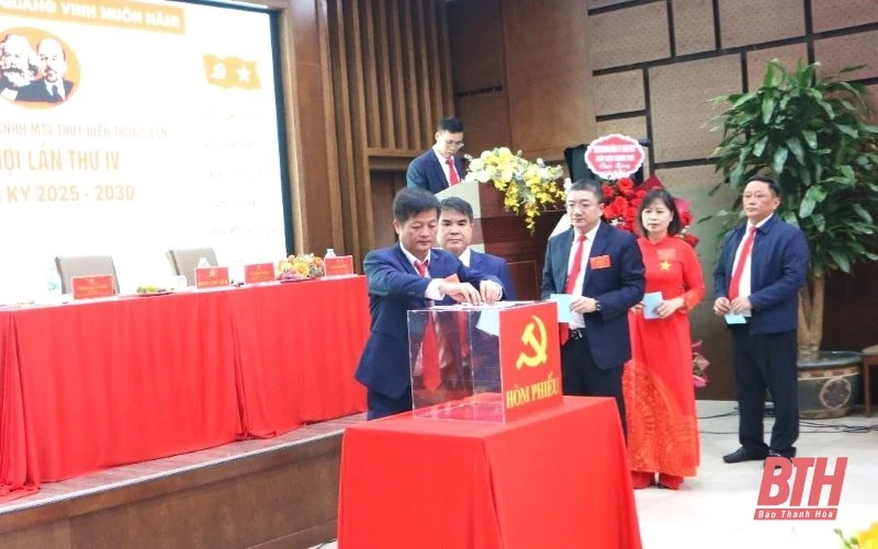 Đại hội Đảng bộ Công ty TNHH MTV Thủy điện Trung Sơn lần thứ IV thành công tốt đẹp