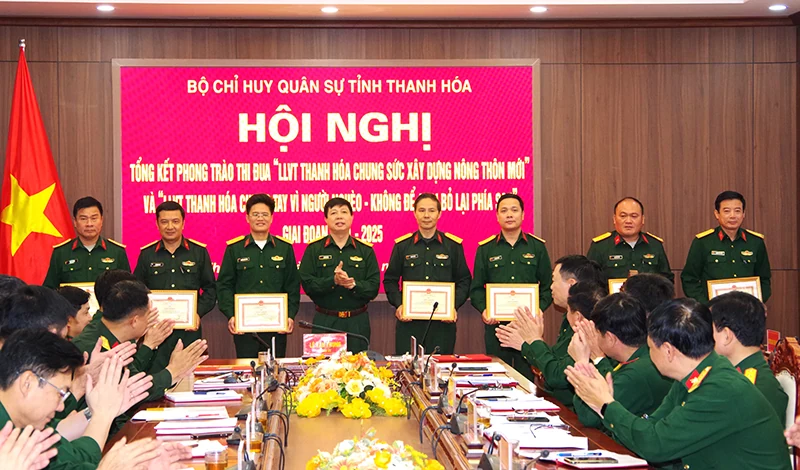 Tổng kết phong trào thi đua “LLVT tỉnh Thanh Hóa chung sức xây dựng nông thôn mới” và “LLVT tỉnh chung tay vì người nghèo – không để ai bị bỏ lại phía sau”, giai đoạn 2021 - 2025