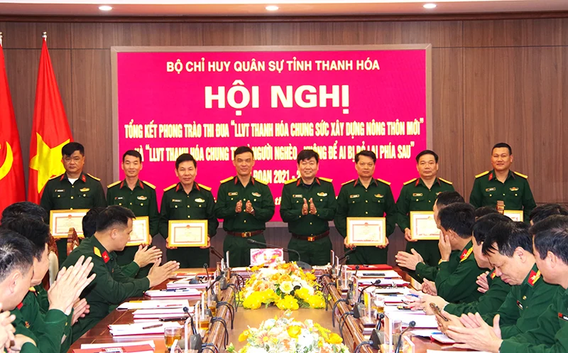 Tổng kết phong trào thi đua “LLVT tỉnh Thanh Hóa chung sức xây dựng nông thôn mới” và “LLVT tỉnh chung tay vì người nghèo – không để ai bị bỏ lại phía sau”, giai đoạn 2021 - 2025