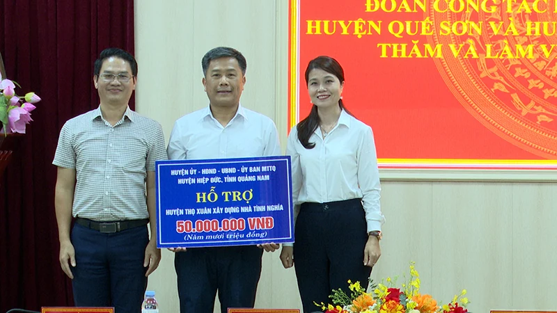 Huyện Thọ Xuân: Gặp mặt, làm việc với đoàn công tác huyện Quế Sơn, Hiệp Đức, tỉnh Quảng Nam