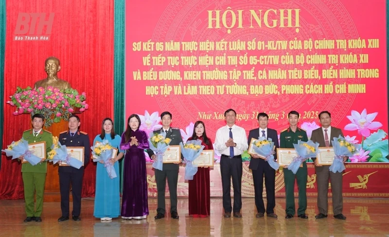 Như Xuân sơ kết 5 năm thực hiện Kết luận số 01 của Bộ Chính trị, biểu dương các tập thể, cá nhân