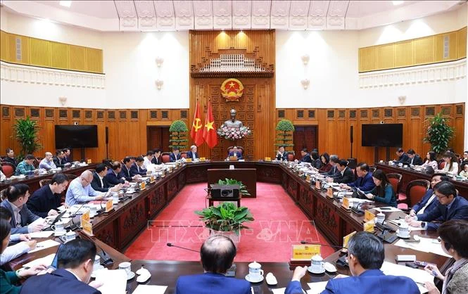 Thủ tướng Phạm Minh Chính chủ trì cuộc họp về việc Hoa Kỳ áp thuế đối ứng lên hàng Việt Nam