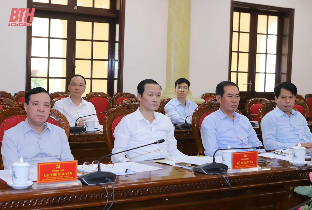 Ban Chính sách, Chiến lược Trung ương làm việc với Thường trực Tỉnh ủy Thanh Hóa về sơ kết 5 năm thực hiện Nghị quyết số 58-NQ/TW của Bộ Chính trị