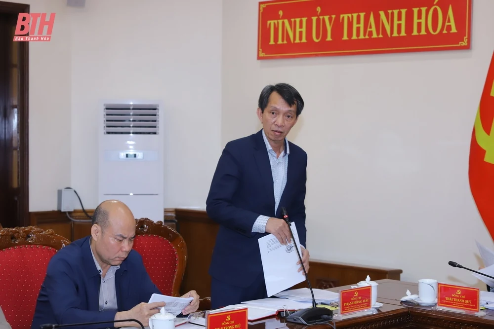 Ban Chính sách, Chiến lược Trung ương làm việc với Thường trực Tỉnh ủy Thanh Hóa về sơ kết 5 năm thực hiện Nghị quyết số 58-NQ/TW của Bộ Chính trị