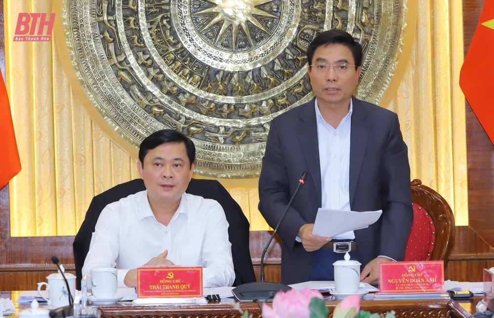 Ban Chính sách, Chiến lược Trung ương làm việc với Thường trực Tỉnh ủy Thanh Hóa về sơ kết 5 năm thực hiện Nghị quyết số 58-NQ/TW của Bộ Chính trị