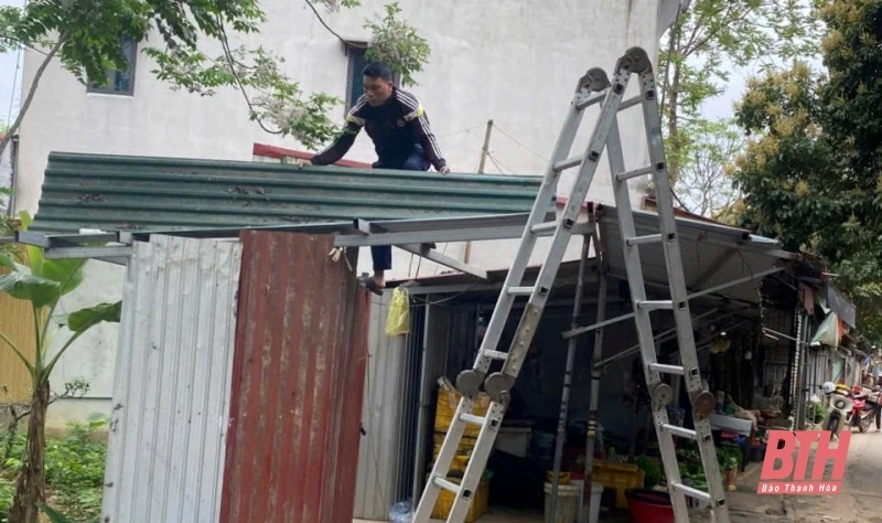 Lập lại trật tự hành lang an toàn giao thông Quốc lộ 45 qua thị trấn Kim Tân