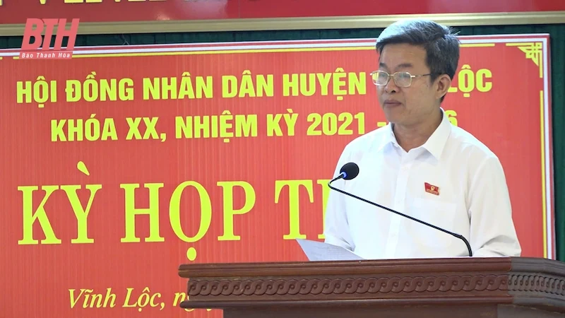 HĐND huyện Vĩnh Lộc khóa XX, nhiệm kỳ 2021 - 2026 tổ chức Kỳ họp thứ 25